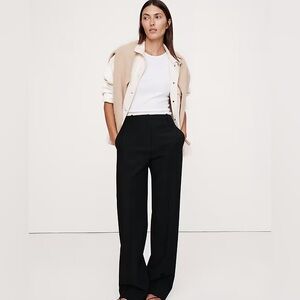 NWT! BANANA REPUBLIC BLACK HIGH-RISE MODERN STRAIGHT CITY STRETCH PANT 713498 🤎